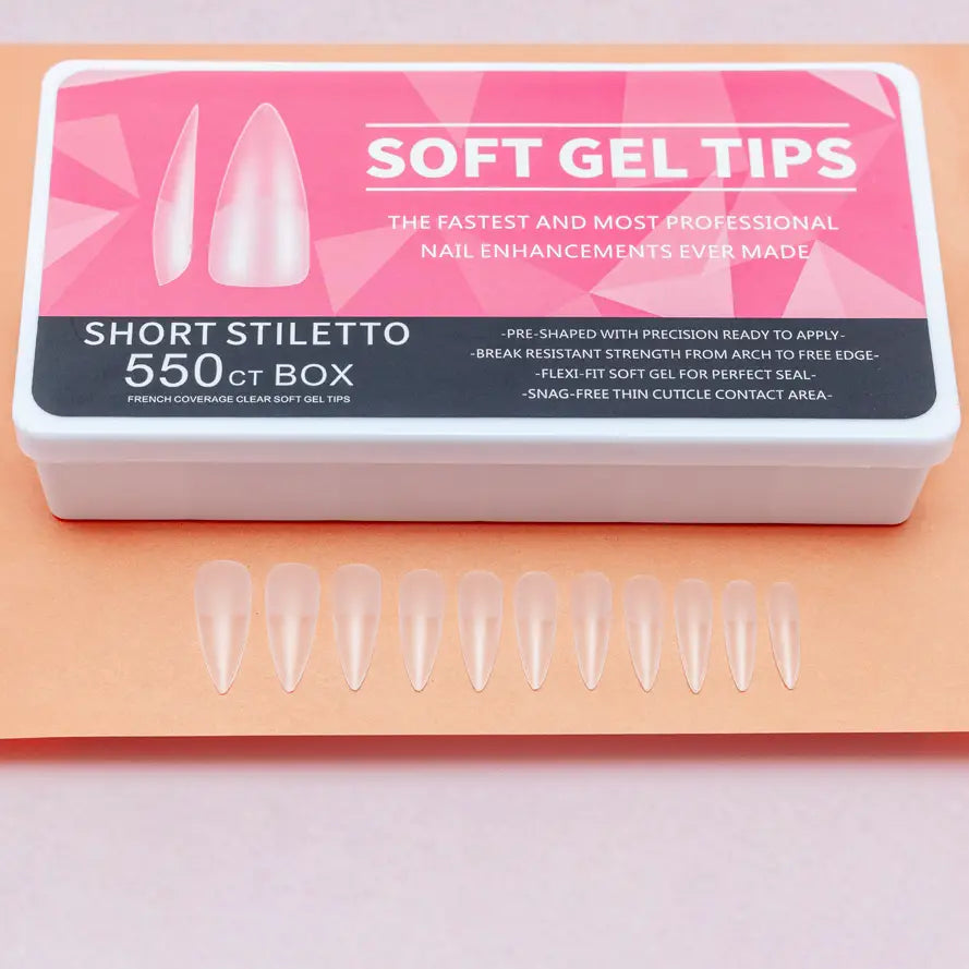 Caja de press on x550 – Stiletto Short