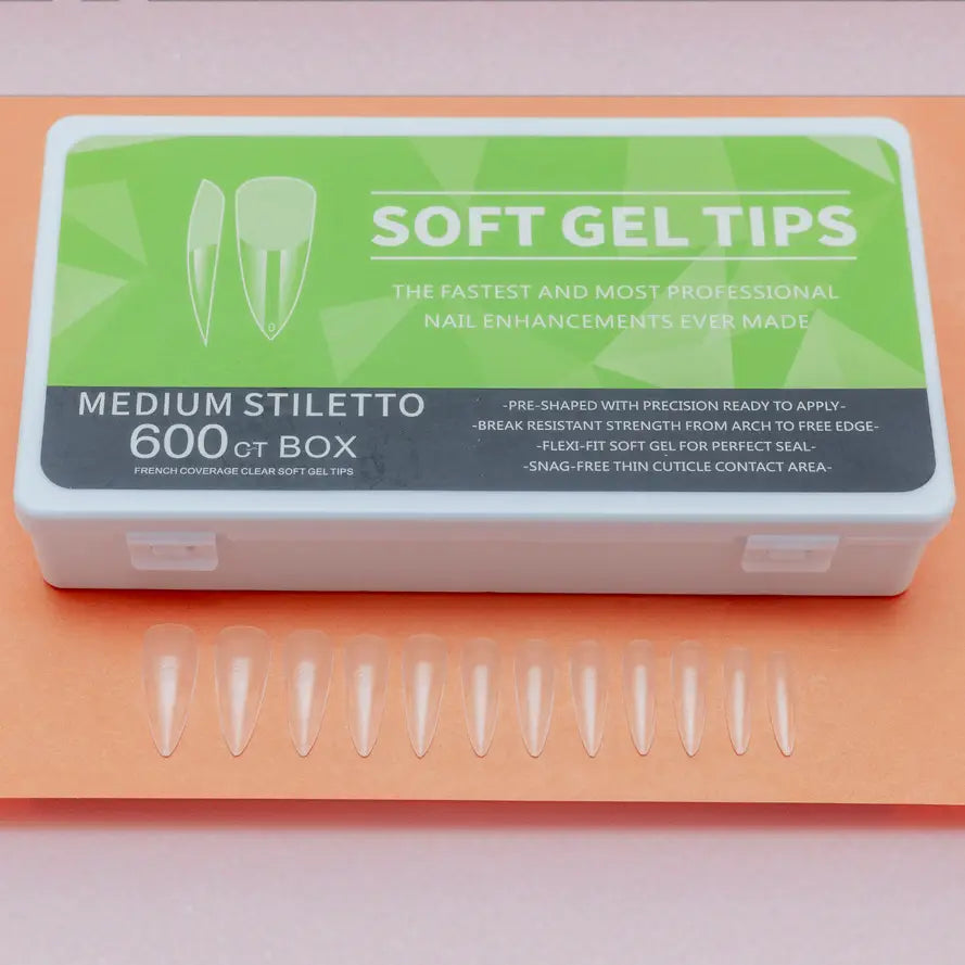 Caja de press on x600 – Stiletto Medium