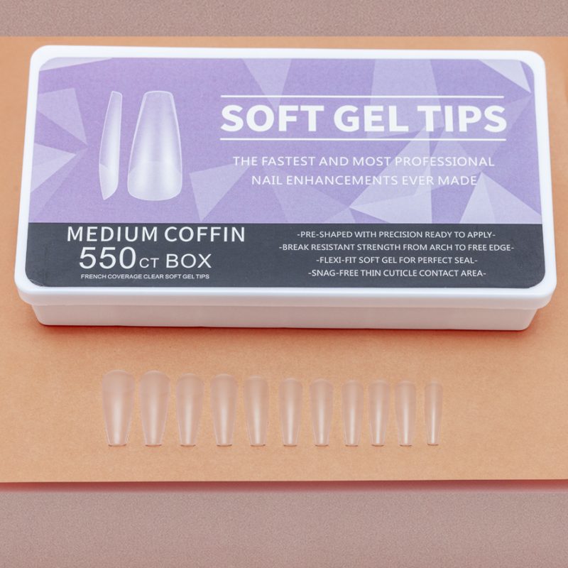 Caja de press on x550 - Coffin Medium
