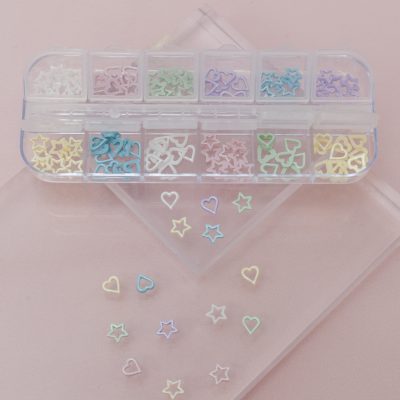 Set Decoración 3D Uñas-Corazón/Estrella