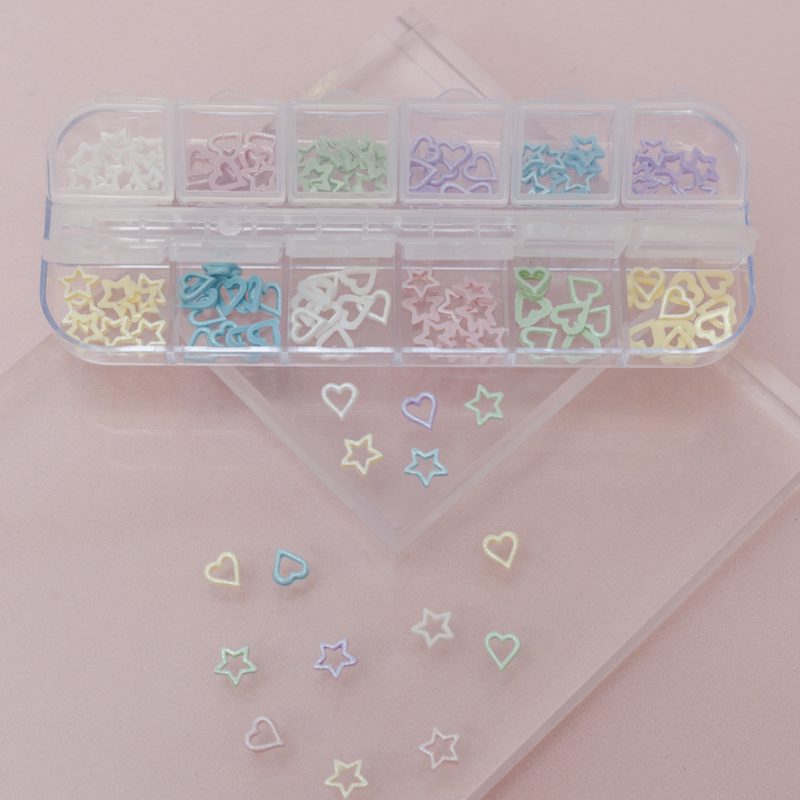 Set Decoración 3D Uñas-Corazón/Estrella