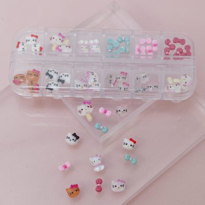 Set Decoración 3D Uñas-Hello Kitty