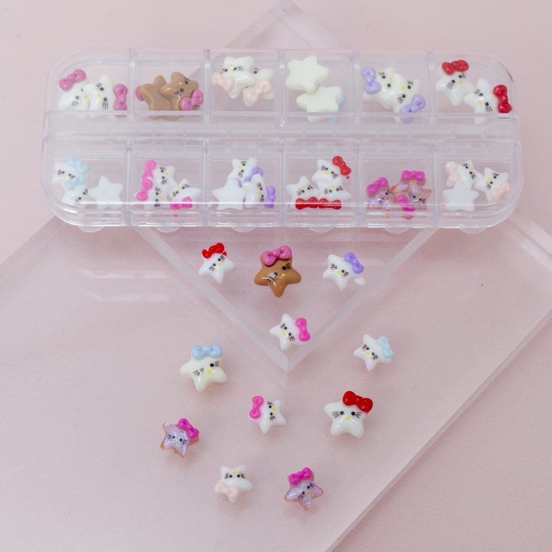 Set Decoración 3D Uñas-Hello Kitty Estrella